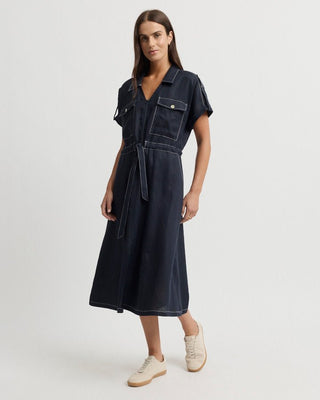 Yarra Trail Tirari Utility Dress - Navy [sz:size 16]