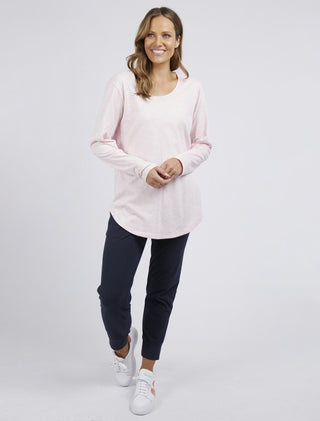 Elm Tee Scoop Ls Peony Pink - Pink Poppies 