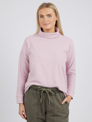 Elm Avery Roll Neck Heather - Pink Poppies 