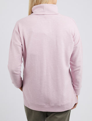 Elm Avery Roll Neck Heather - Pink Poppies 